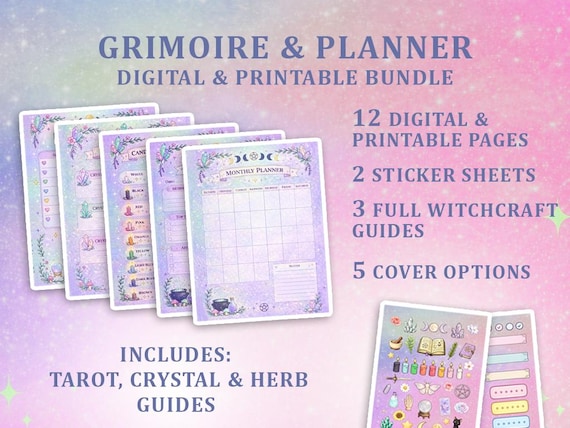Witchcraft Grimoire & Planner Page Bundle