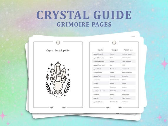 Crystal Meanings Guide | Witchy Grimoire Pages